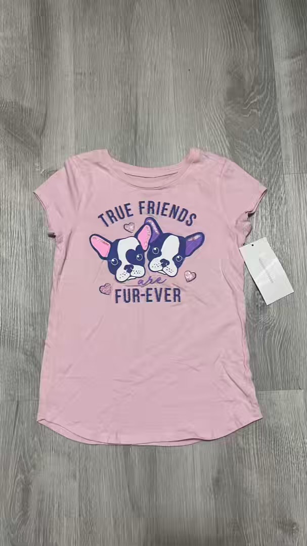 Camiseta diseño perritos con brillo