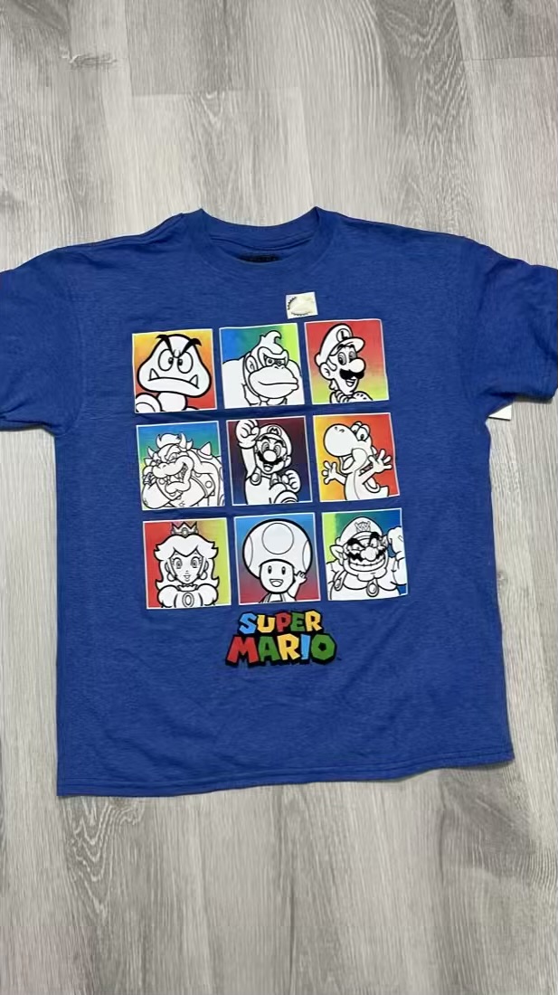 Camiseta Súper Mario azul