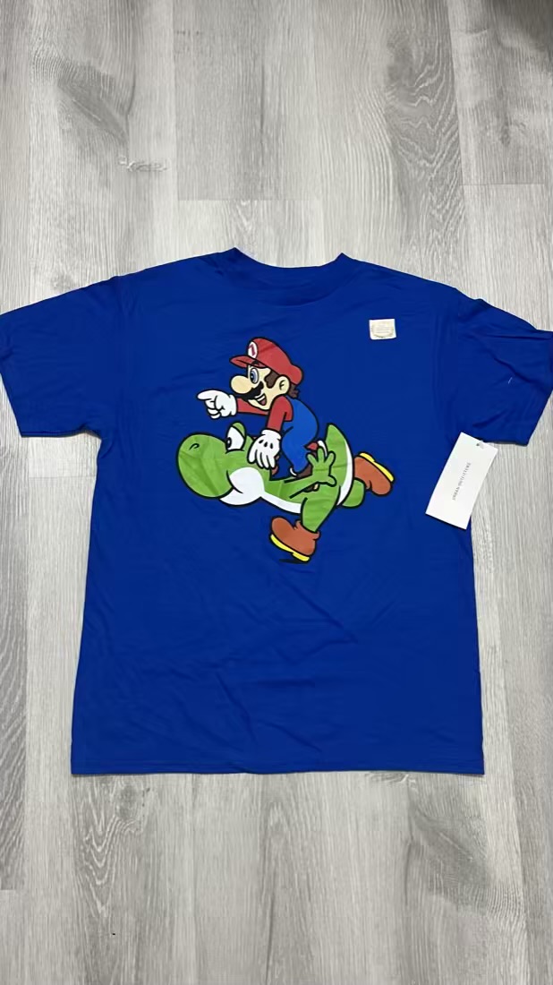 Camiseta súper Mario azul